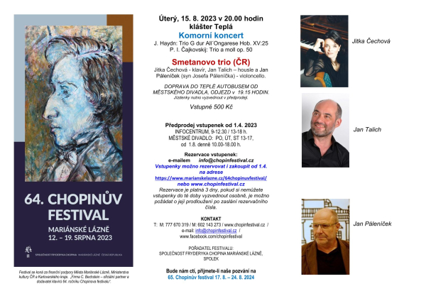 64. Chopinův festival &ndash; program Kl&aacute;&scaron;ter Tepl&aacute;